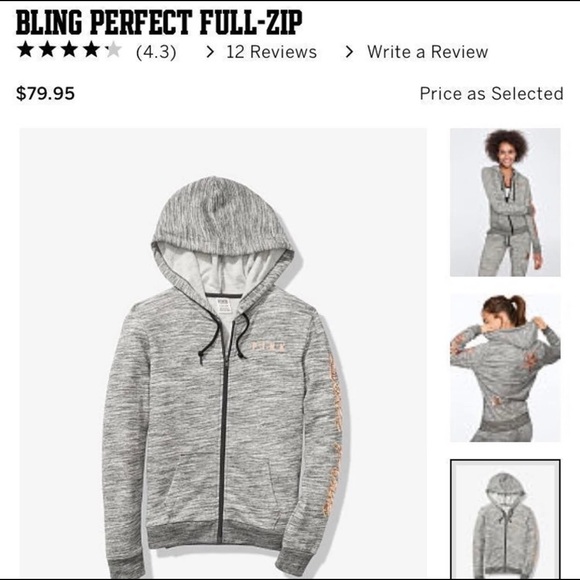 💗PINK VS 🌟Star Bling ✨Hoodie💗 - Picture 4 of 16